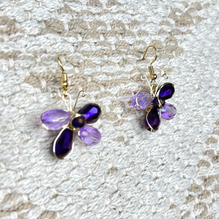 Mariposita Morada Earrings