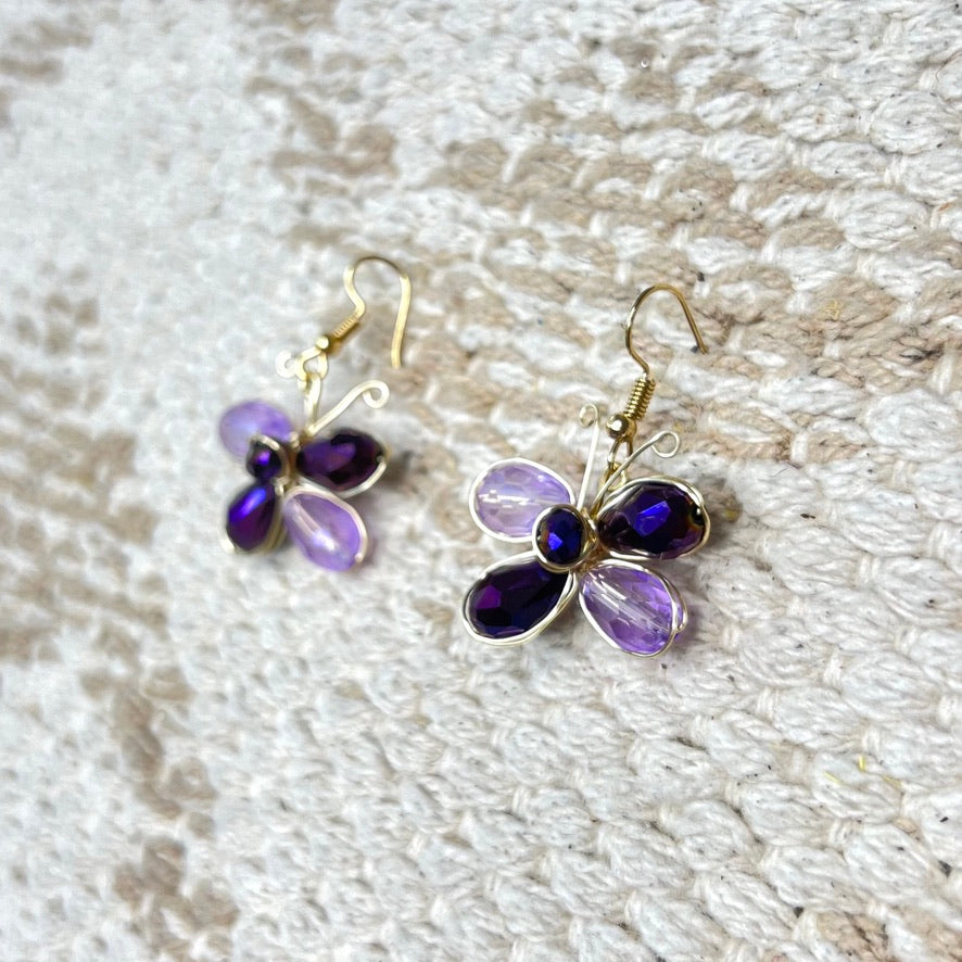 Mariposita Morada Earrings