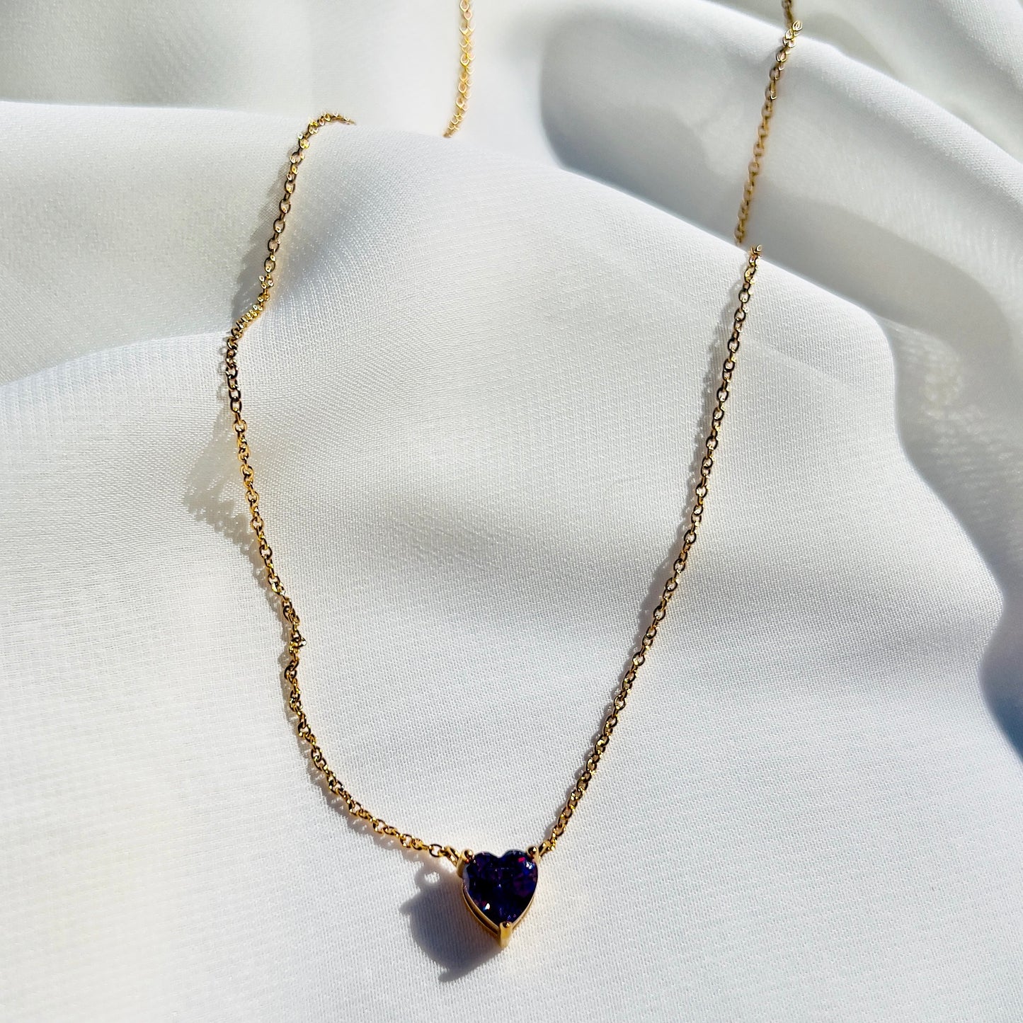 Pretty Little Purple Heart Necklace