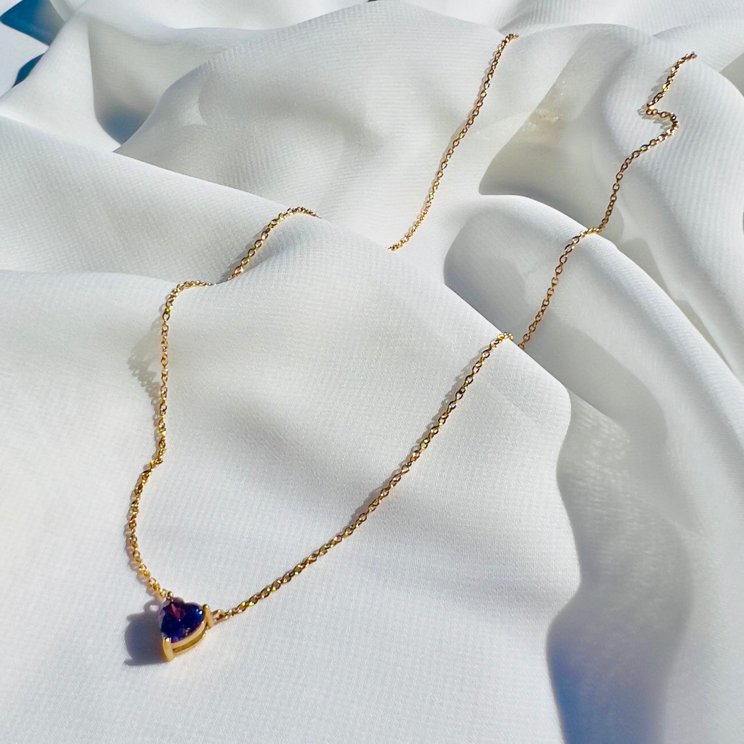 Pretty Little Purple Heart Necklace