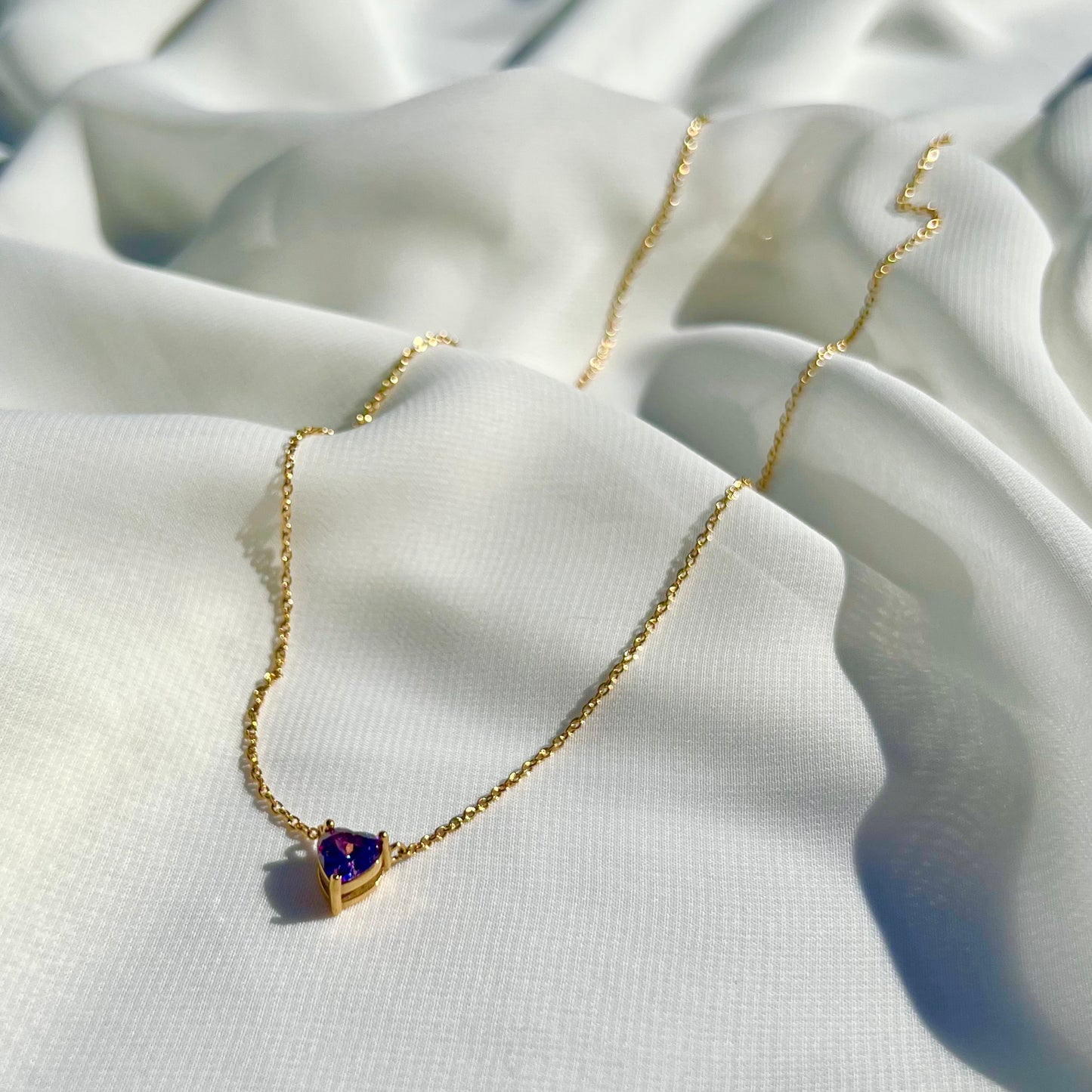 Pretty Little Purple Heart Necklace