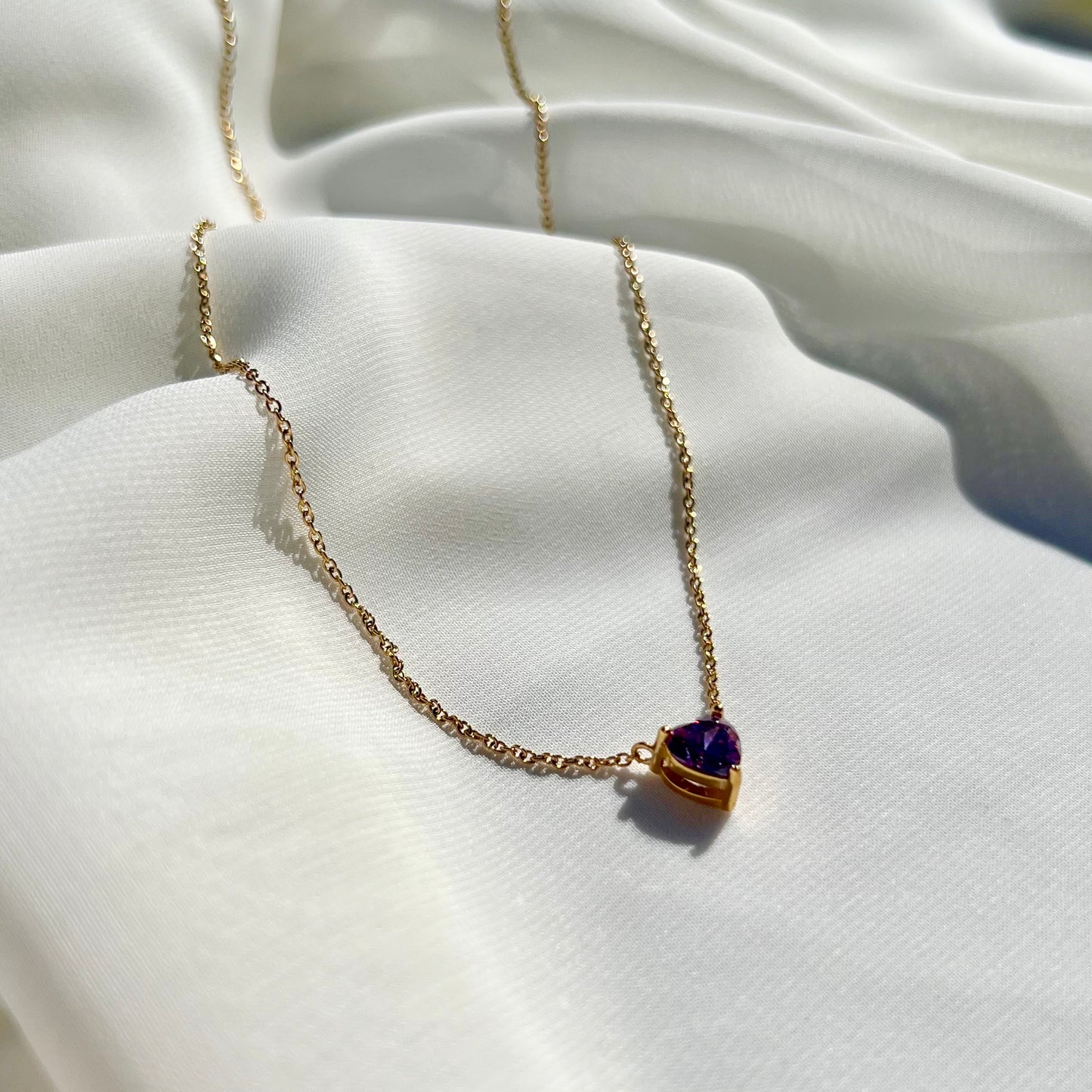 Pretty Little Purple Heart Necklace