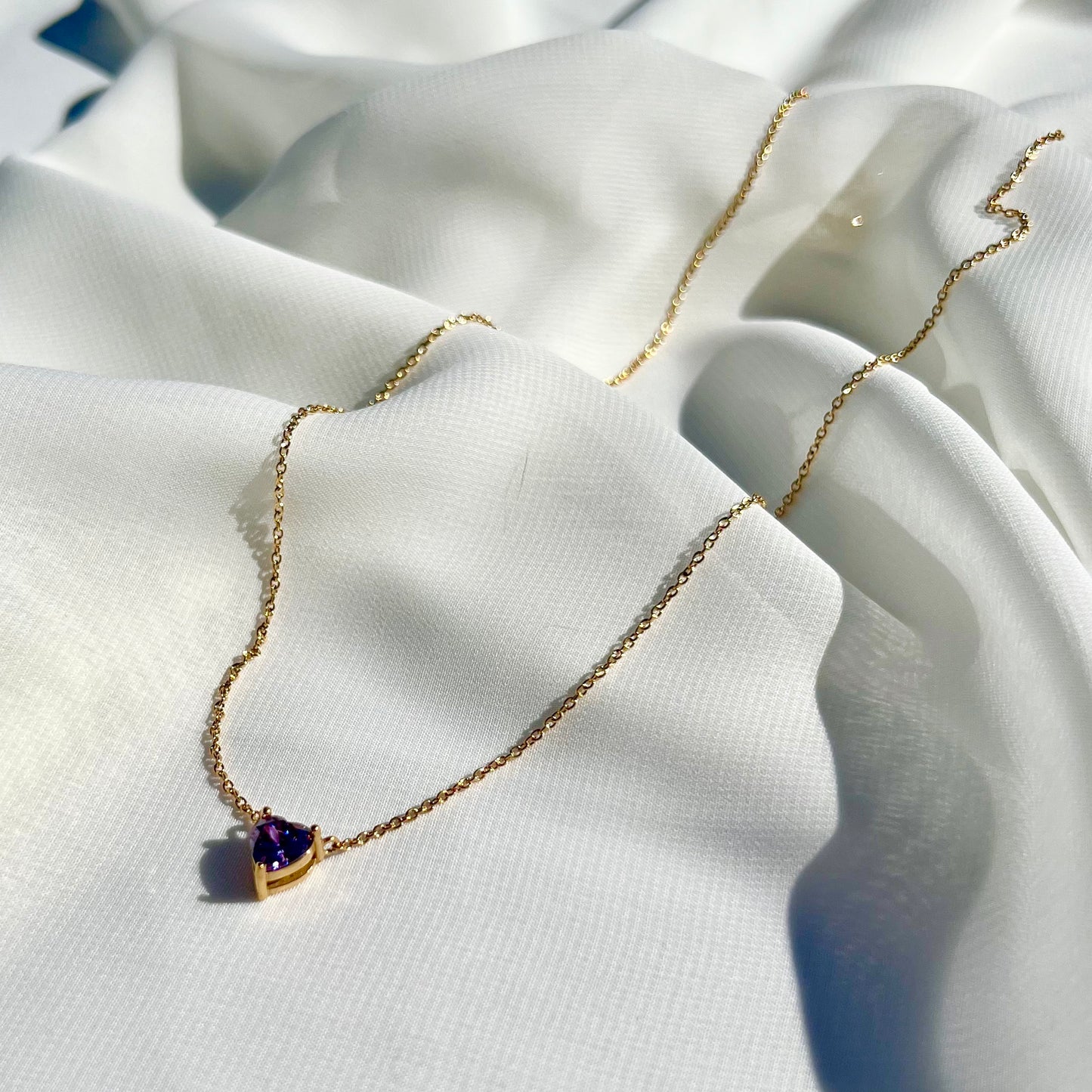 Pretty Little Purple Heart Necklace