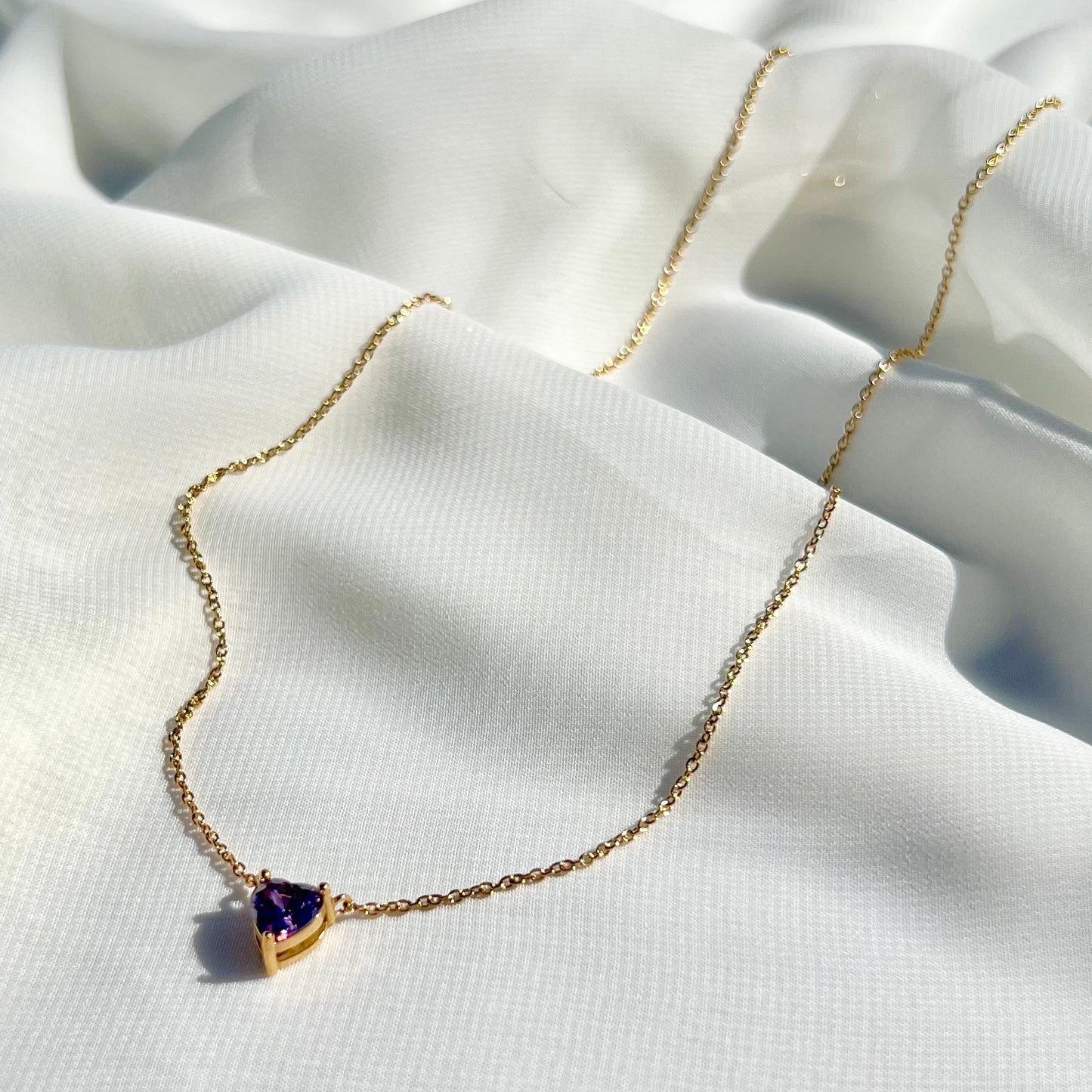 Pretty Little Purple Heart Necklace