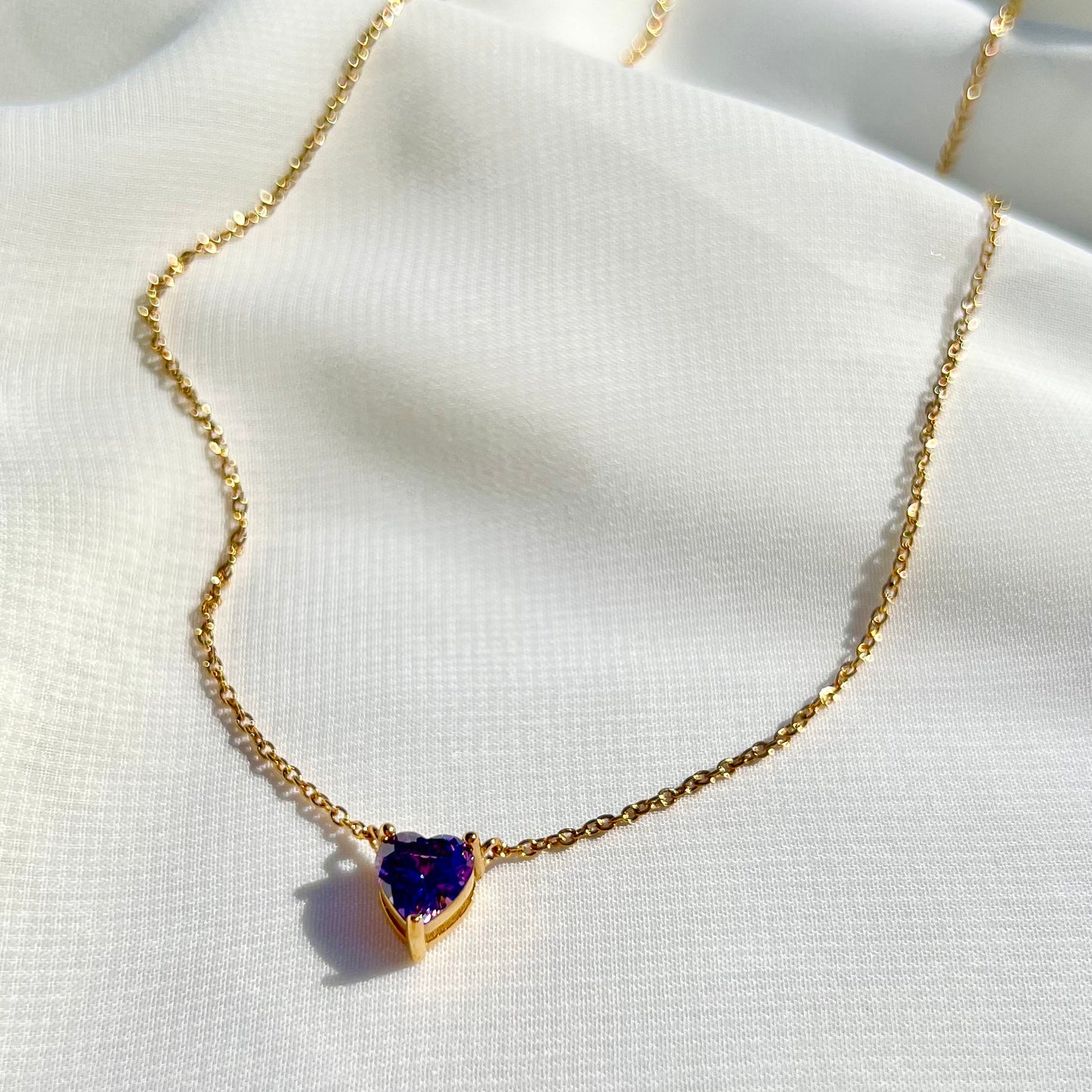 Pretty Little Purple Heart Necklace