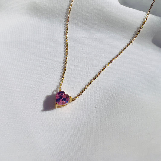 Pretty Little Pink Heart Necklace