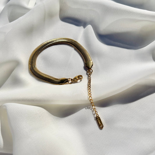 Gold Herringbone Bracelet