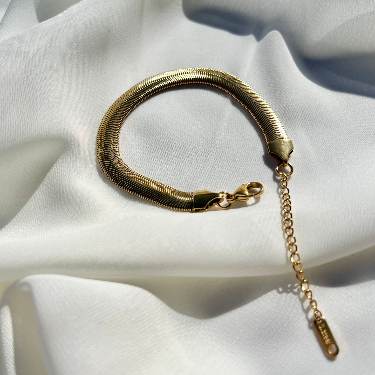 Gold Herringbone Bracelet