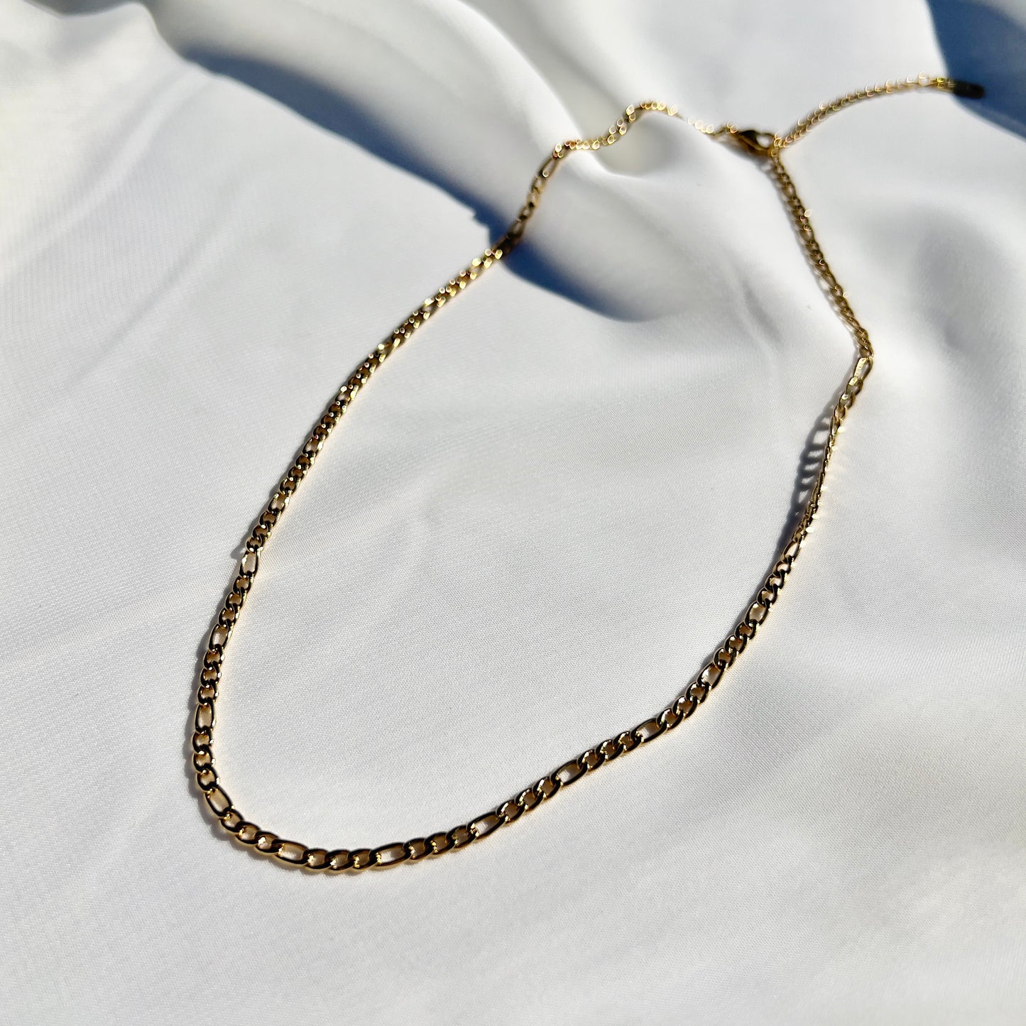 18K Figaro Chain Necklace