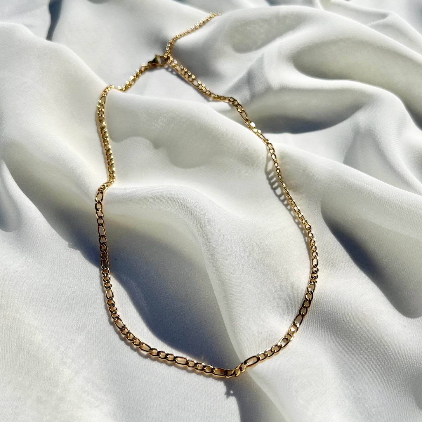 18K Figaro Chain Necklace