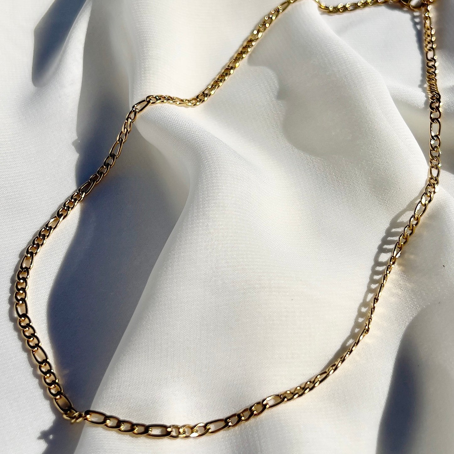 18K Figaro Chain Necklace